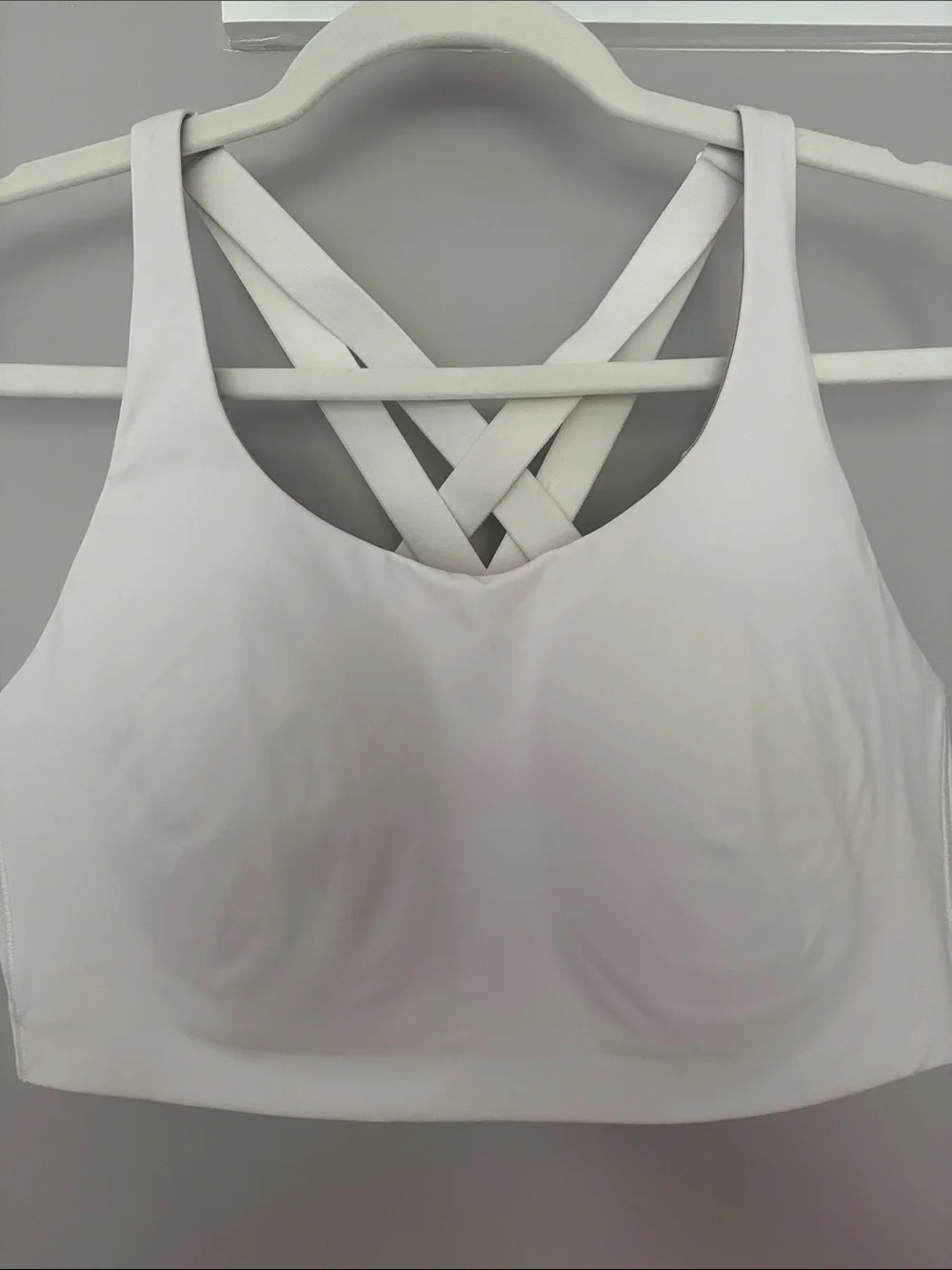 Lululemon White Crisscross Back Sports Bra